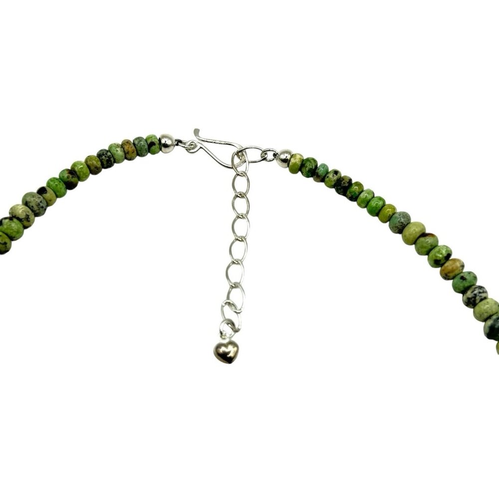 Jay King DTR Sterling Silver African Turquoise Beaded Necklace Statement Design - Picture 6 of 8